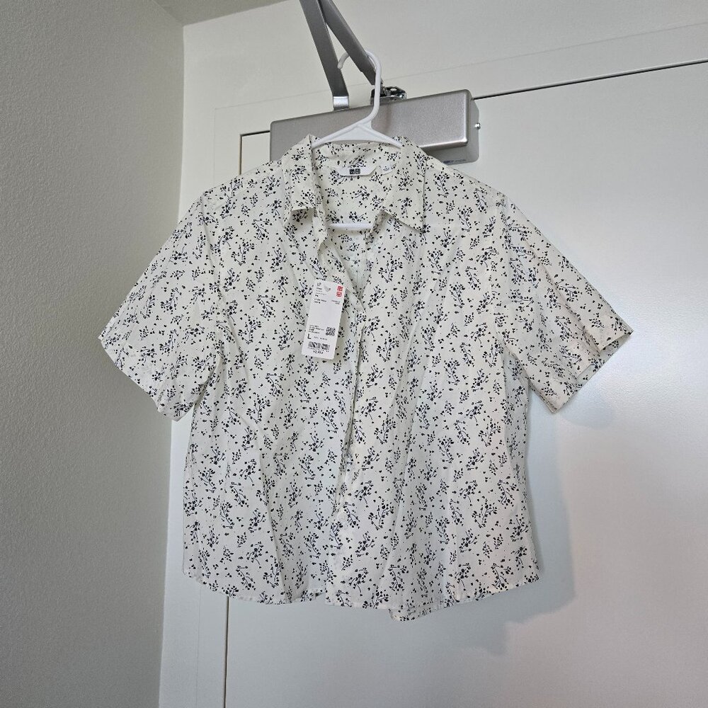 Cotton Short Length Shirt UNIQLO Large NWT
